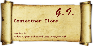 Gestettner Ilona névjegykártya