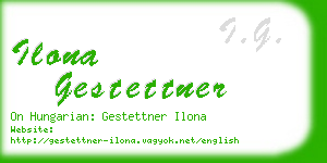 ilona gestettner business card